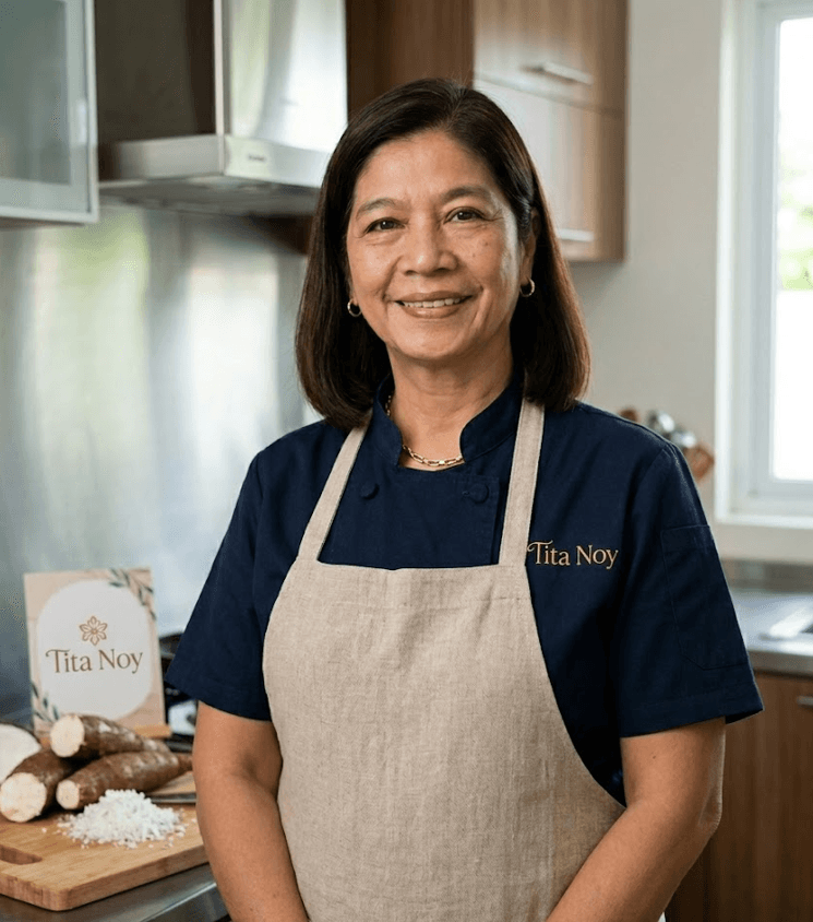 Tita Noy in her kitchen